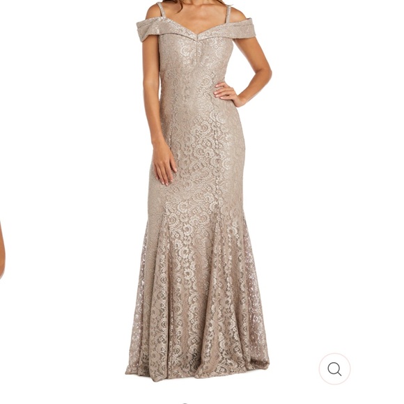 NWT off the shoulder fishtail formal dress - Picture 1 of 15